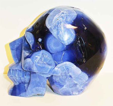 zeldzame Lazuliet schedel
